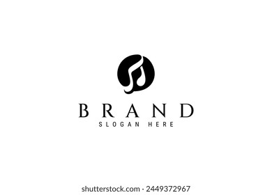 music note icon vector logo design