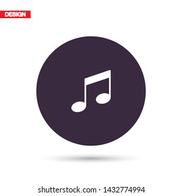 Music note icon - Vector . Lorem Ipsum Illustration design