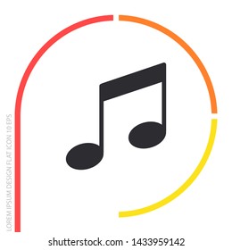 Music note icon - Vector . Lorem Ipsum Illustration design