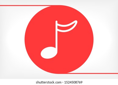 Music note icon - Vector . Lorem Ipsum Illustration design