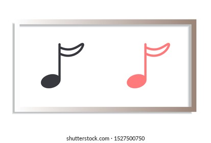 Music note icon - Vector . Lorem Ipsum Illustration design