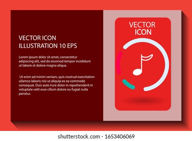 Music note icon - Vector . Lorem Ipsum Illustration design