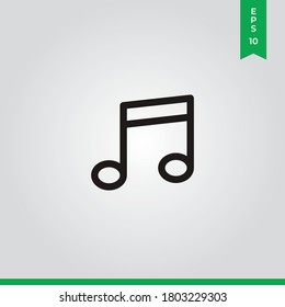Symbol für Musiktitel, Vektor. Melody-Zeichen