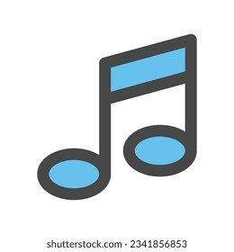 Music note icon vector on trendy style for design and print