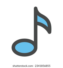 Vector de icono de notas musicales en estilo de moda para diseño e impresión