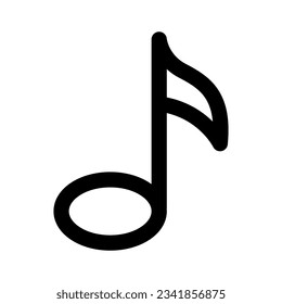 Music note icon vector on trendy style for design and print
