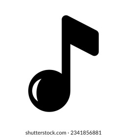 Music note icon vector on trendy style for design and print