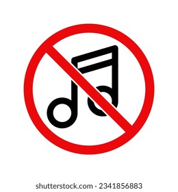 Music note icon vector on trendy style for design and print