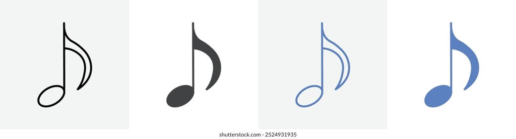 music note icon vector set use for web