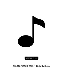 Music Note Icon Vector - Sign or Symbol