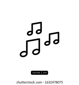 Music Note Icon Vector - Sign or Symbol