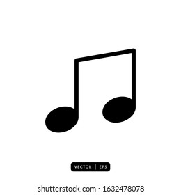 Music Note Icon Vector - Sign or Symbol