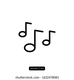 Music Note Icon Vector - Sign or Symbol