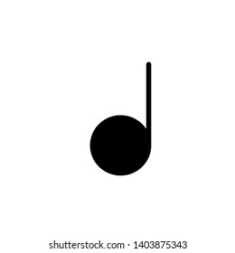 Music note Icon Vector. Simple flat symbol. Perfect Black pictogram illustration on white background.