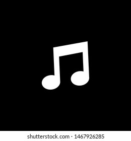 music note icon. Vector icon symbol of musical note