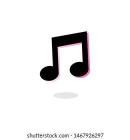 music note icon. Vector icon symbol of musical note