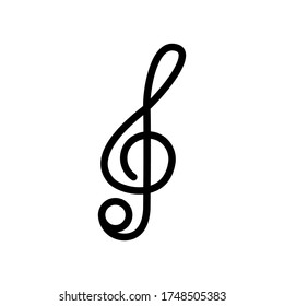 plantilla de símbolo vector de icono de nota de música