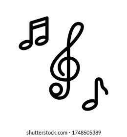 plantilla de símbolo vector de icono de nota de música