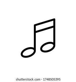 plantilla de símbolo vector de icono de nota de música