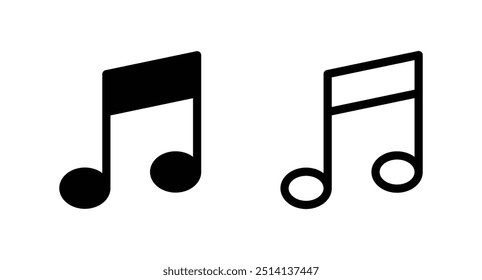 ícone de nota de música vetor. ícone de símbolo de nota de música