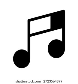 Ilustración de diseño de símbolo de Vector de icono de nota musical