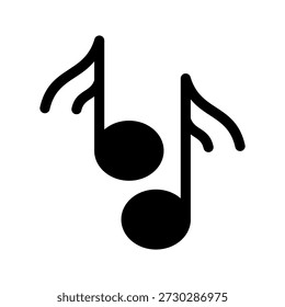 Ilustración de diseño de símbolo de Vector de icono de nota musical