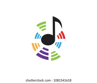 Music note Icon Vector template
