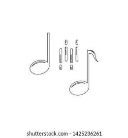 Music note Icon Vector template - Vector
