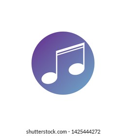 Music note Icon Vector template - Vector