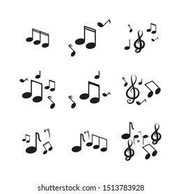 Music note icon Vector template