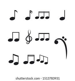 Music note icon Vector template