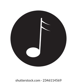 music note icon vector template illustration logo design