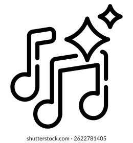 Ícone de Nota Musical, para web, app, infográfico, etc