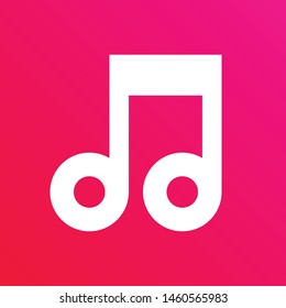 Music note, music icon for web and mobile apps