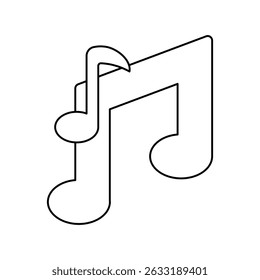 music note icon with white background vector stock illustration