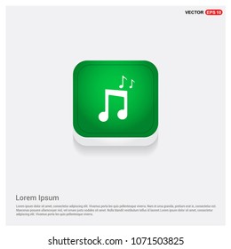 Music note iconGreen Web Button