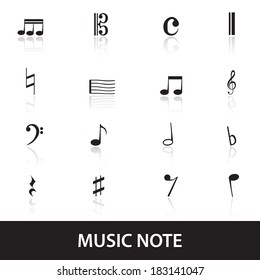 music note icons eps10