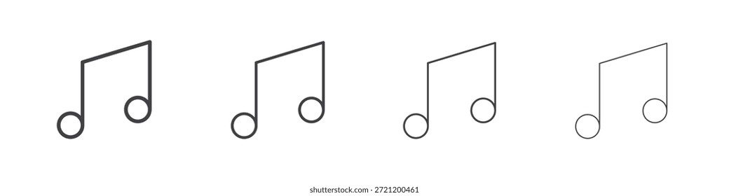 Iconos de notas musicales para gráficos y Diseños web.