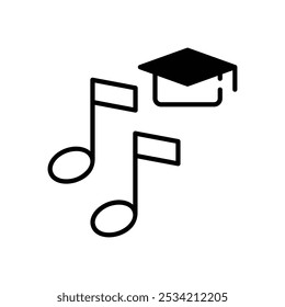 Conjunto de iconos de nota de música cinco diferentes estilos de Vector ilustración de stock