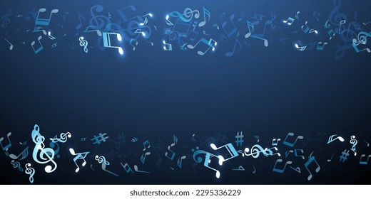 Iconos de notas musicales ilustraciones vectoriales. Explosión de elementos de grabación de audio. Patrón de música disco. Señales de iconos de notas graciosas con bajo clef. Fondo de la tarjeta de cumpleaños.