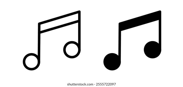 Music note icons for web ui designs