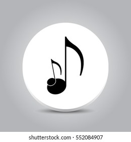 Music note icon.Vector illustration. EPS 10