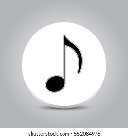 Music note icon.Vector illustration. EPS 10