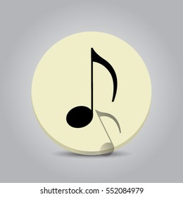 Music note icon.Vector illustration. EPS 10