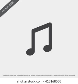 Music Note Icon.Vector Music Note Sign.
