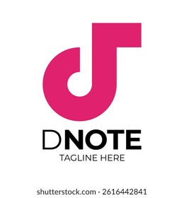 Music Note Illustration Design Logo Template