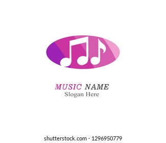 Music note illustration icon vector template