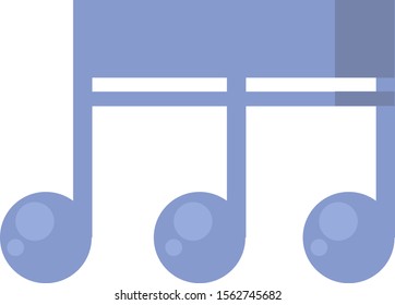 Vector de ilustración de notas musicales sobre fondo blanco.