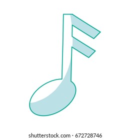 Music note isolated