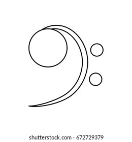 Music note isolated